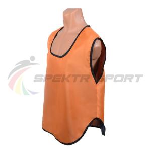 Купить Манишка футбольная односторонняя Spektr Sport оранжевая, р.36-40 в Мышкине 